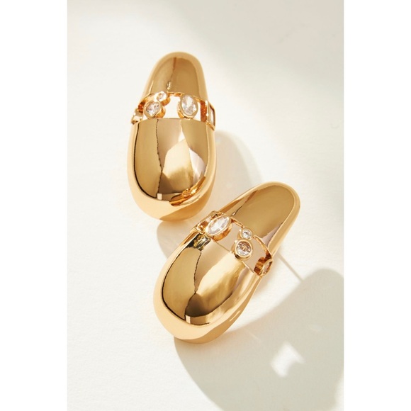 Anthropologie crystal Cutout Drop Earrings - Picture 2 of 5